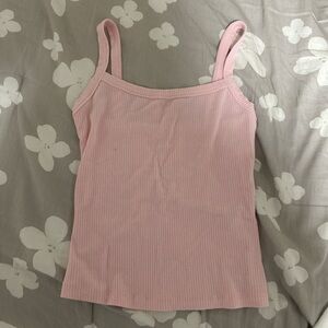 Garage Pink Ribbed Tank Top